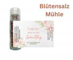 Heute ist dein Geburtstag  - Personalisierte Blütensalz Mühle